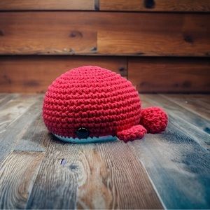 Handmade crochet amigurumi whale